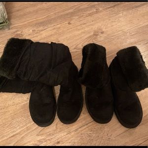 Black Sketchers Boots Size 8